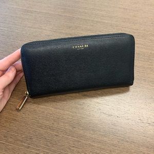 Coach Saffiano Leather Travel Zip-Around Wallet